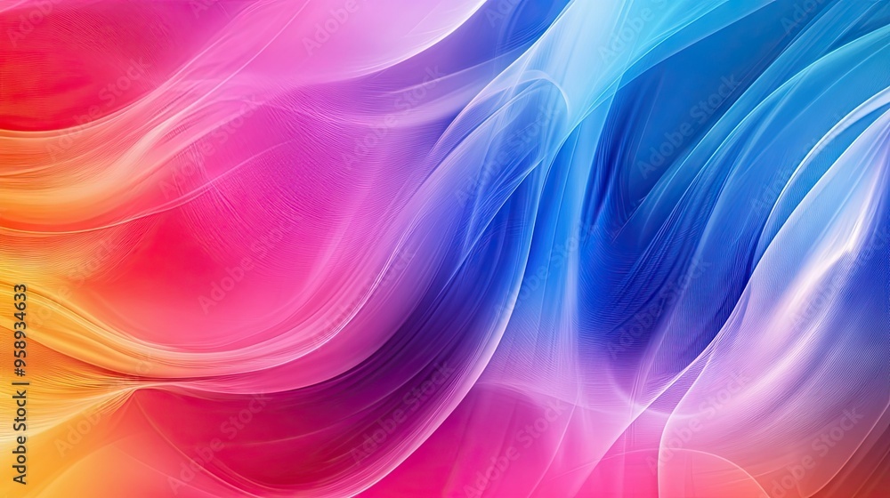 Poster dynamic and vibrant abstract background with flowing colors, creating an engaging and visually appea