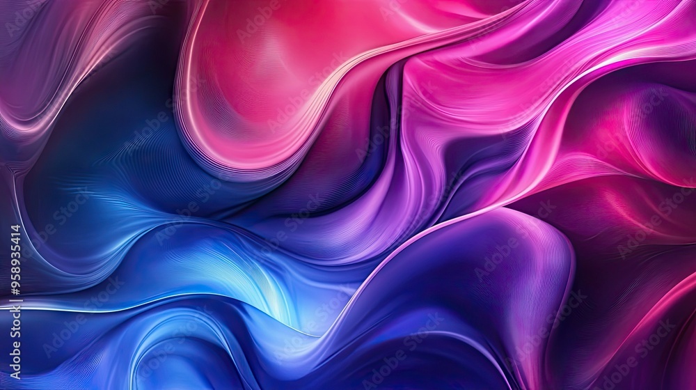 Poster dynamic effect with a moving colorful abstract background, featuring swirling hues and gradients for