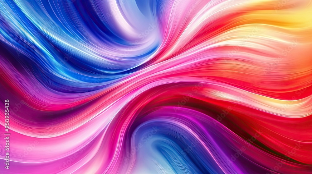 Poster dynamic effect with a moving colorful abstract background, featuring swirling hues and gradients for