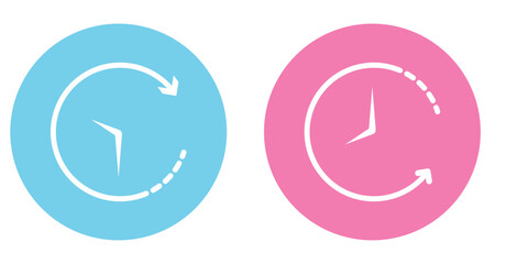 clock icon collection illustration on a white background