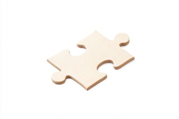 Fototapeta premium A single puzzle piece on a white background, symbolizing connection, completion, and problem-solving.