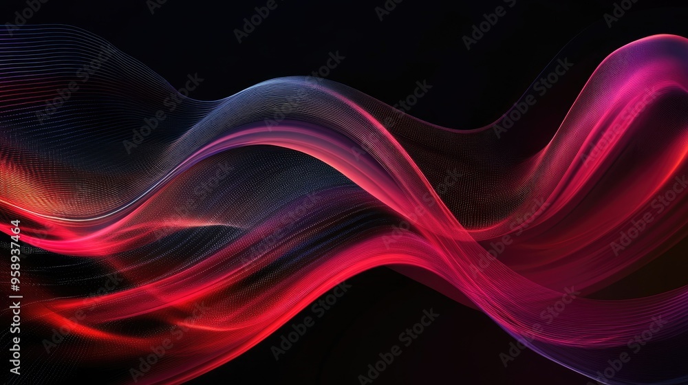 Poster dynamic wave design with smooth, energetic lines and modern gradients, offering a sophisticated and 