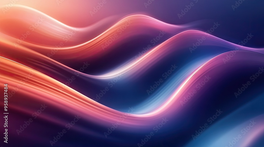 Poster dynamic wave design with smooth, energetic lines and modern gradients, offering a sophisticated and 