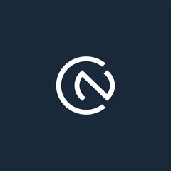 Obraz premium NC, CN Alphabets Letters Logo Monogram