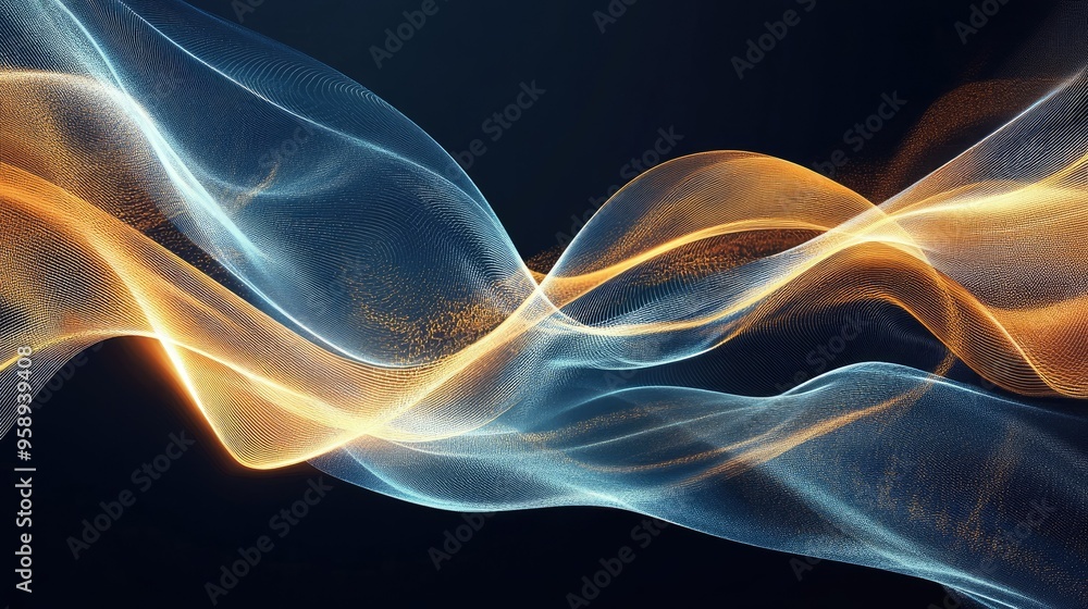 Poster elegant abstract wave background featuring flowing lines and dynamic patterns, creating a modern and