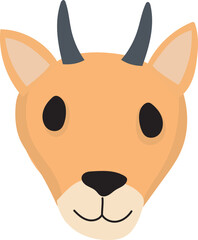 Cartoon cute hyena illustration on transparent background.
