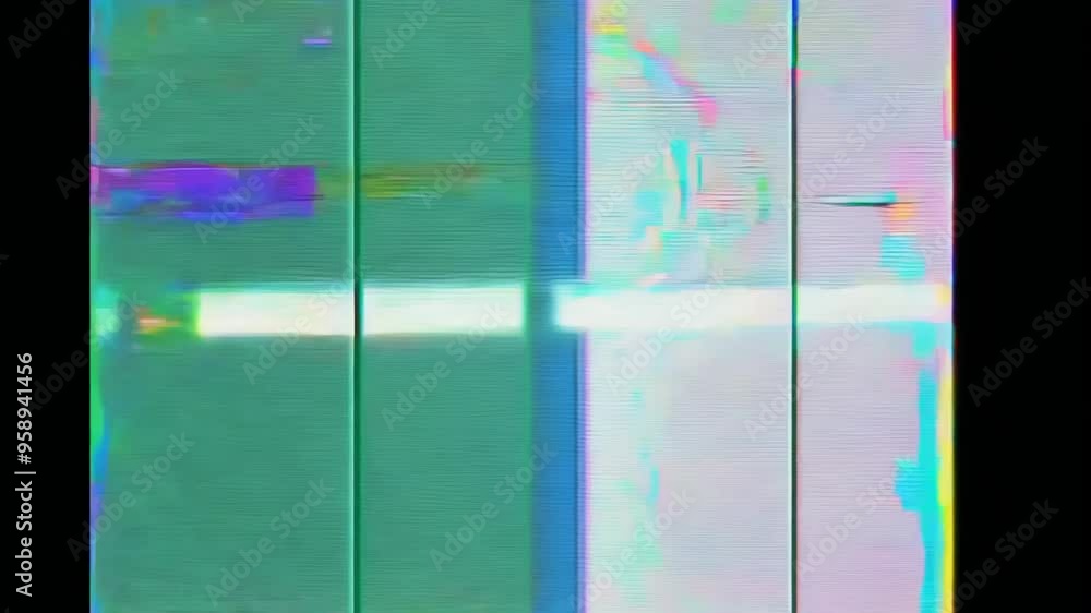 Poster television test pattern with glitches generative ai