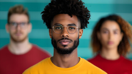 Fototapeta premium Different Portraits People Front Background