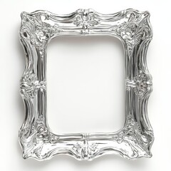 An elegant silver frame awaits a cherished picture to bring it to life and enhance the decor