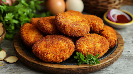 The national cuisine of Brazil: Cutlets "Brazilian" 