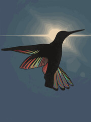 hummingbird in flight