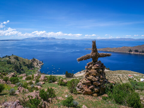 Isla del Sol sur le lac Titicaca en Bolivie