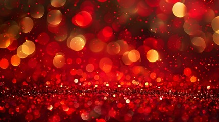 Red background, red light rays with glowing lights on the sides, red and gold gradient background