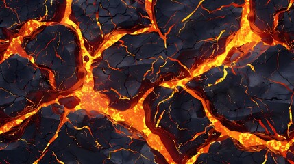 Abstract lava fire texture fiery cracks and glowing textures mimicking hot coals dramatic volcanic background