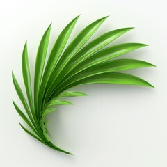 Obraz premium Aloe vera hair mask, beauty element, detailed 3D render, rich green, isolated on white background