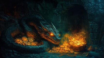 Dragon's Hoard: Glowing Eyes in the Darkness