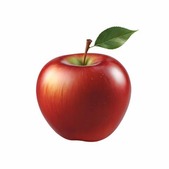 red apple isolated on white