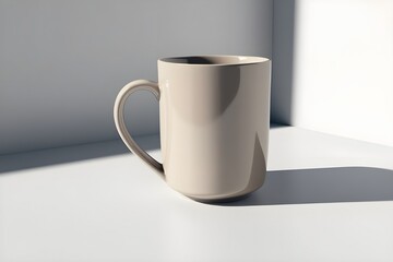 Obraz premium Photo of a blank Clean White mug Mockup