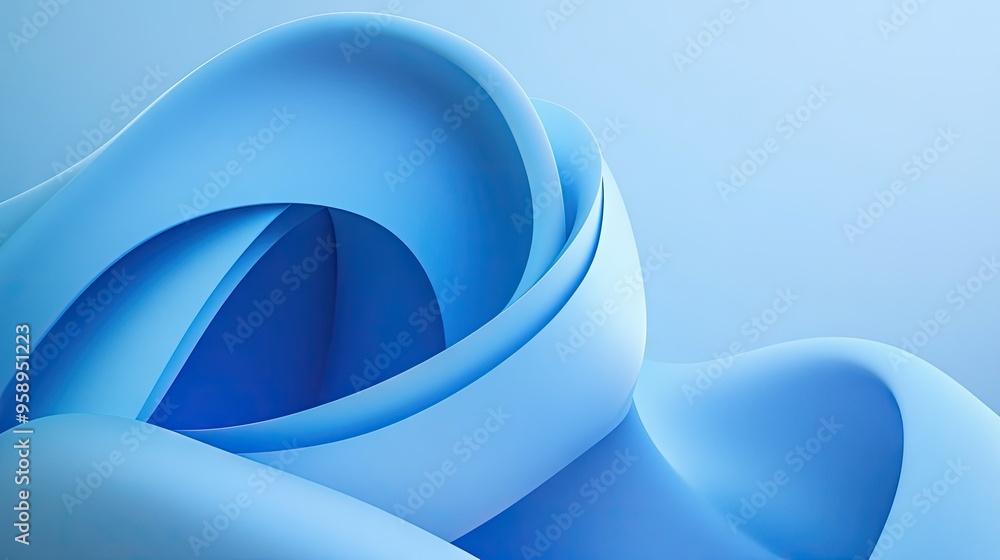 Poster minimalist 3d abstract background with subtle gradients and smooth surfaces, providing a clean and m