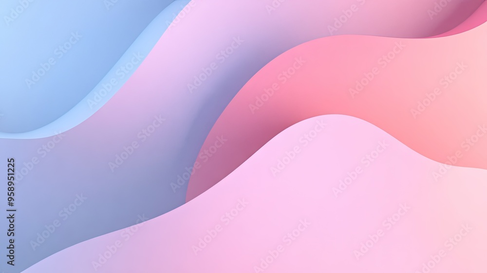 Poster minimalist 3d abstract background with subtle gradients and smooth surfaces, providing a clean and m