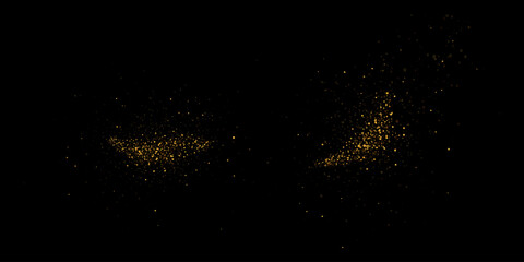 Christmas light effect.Glitter effect of particles. Vector sparkles on a transparent background Sparkling magical dust particles.The dust sparks and golden stars shine with special light.