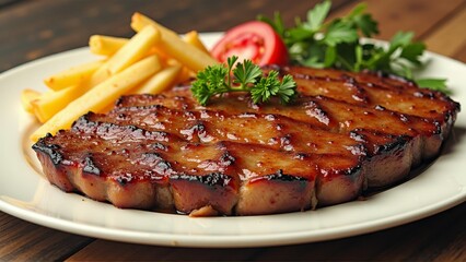 Delicious Steak with Fries