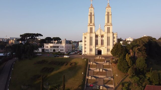 Aerial view of the city of S&atilde;o Bento do Sul, in the state of Santa Catarina - Brazil