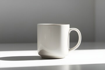 Obraz premium Photo of a blank Clean White mug Mockup