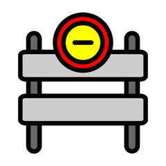 Restricted Area Vector Filled Icon Design