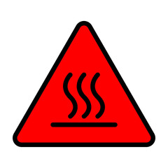 Hot Surface Vector Filled Icon Design