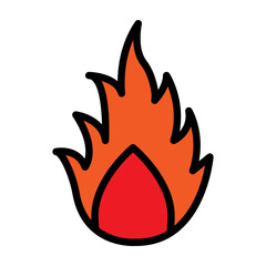Flammable Vector Filled Icon Design