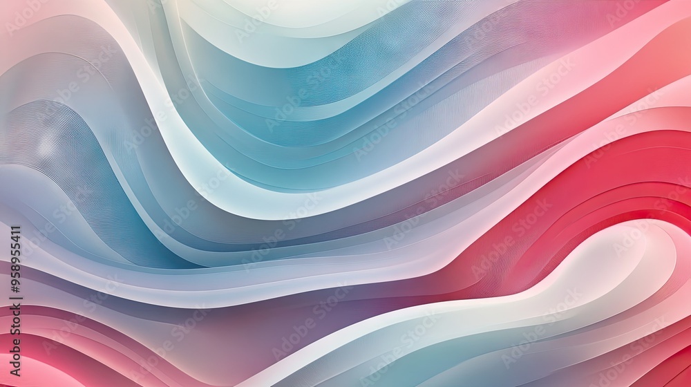 Poster modern dynamic wave pattern featuring sleek curves and colorful gradients, perfect for creating a vi