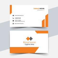 Modern clean & minimal professional business card template
