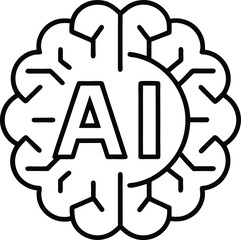 artificial intelligence AI Icon