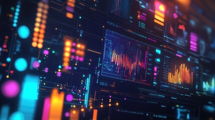 Fototapeta premium Data professional advertising poster 