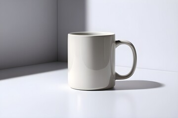 Fototapeta premium Photo of a blank Clean White mug Mockup