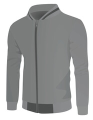 Grey male jacket. vector illustration