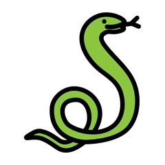 Snake Vector Filled Icon Design