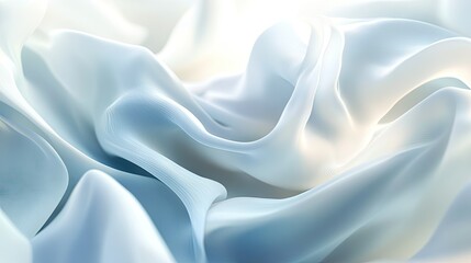 Obraz premium Organic 3D abstract background with flowing shapes and soft lighting, evoking a sense of movement and growth, ideal for nature-inspired designs.