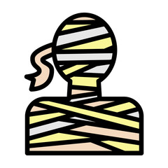 Mummy Vector Filled Icon Design