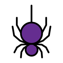 Spider Vector Filled Icon Design