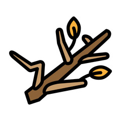Branch Vector Filled Icon Design
