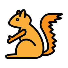 Squirrel Vector Filled Icon Design