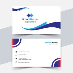 Modern clean & minimal professional business card template
