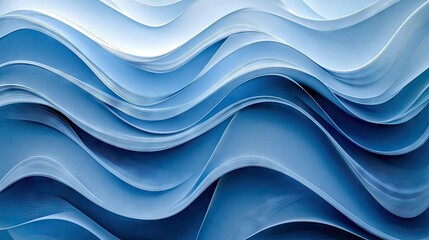 Soft, wavy lines in various shades of blue, creating an abstract and calming background perfect for design or presentation use.