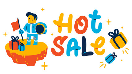 Hot sale lettering and astronaut