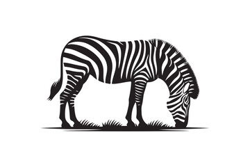 Zebra silhouette vector illustration, Zebra silhouette vector. Zebra silhouette