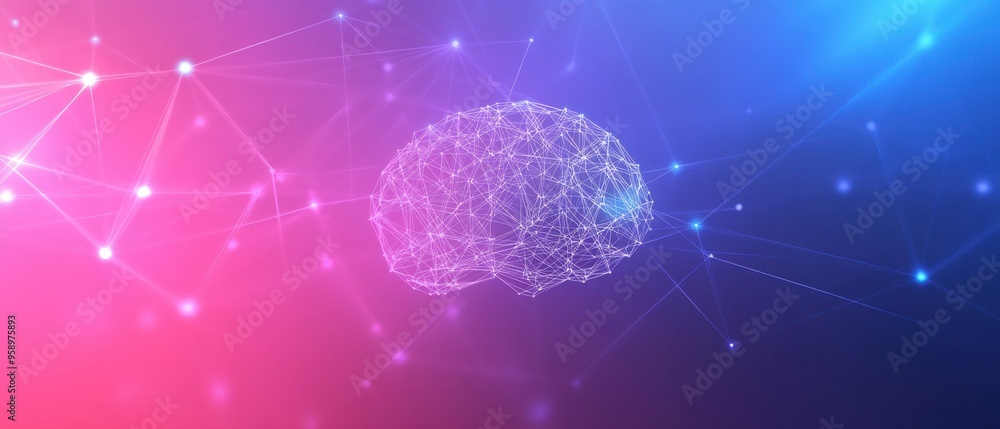 Poster artificial intelligence, machine learning, and deep learning background presentation design with a n