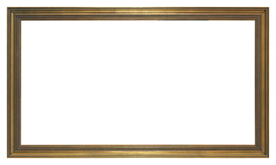 Narrow patterned picture frame on a transparent background, in PNG format.