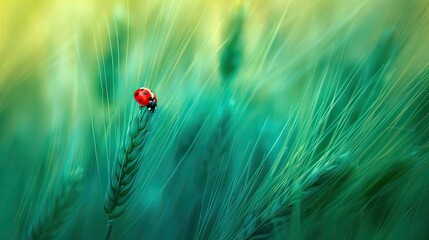 In the green wheat field